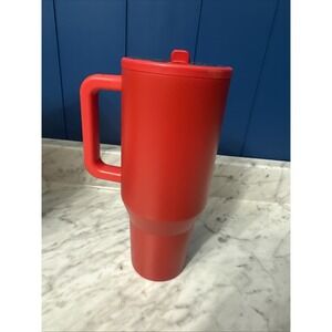 HydroJug Traveler - 32 oz Water Bottle w Handle & Flip Straw - Alumni Red